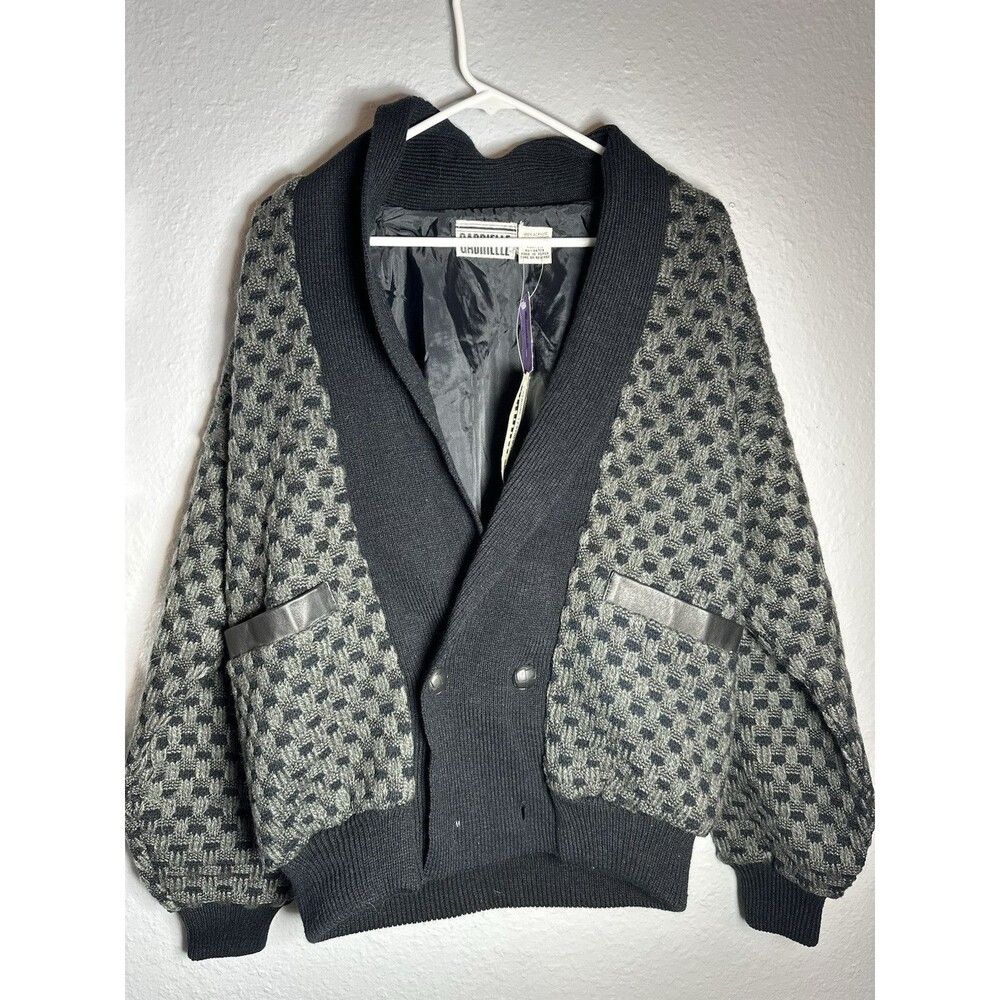 Vintage Men's GABRIELLE Knitted/Leather Jacket Size M New With Tags